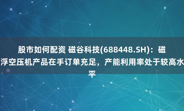 股市如何配资 磁谷科技(688448.SH)：磁悬浮空压机产品在手订单充足，产能利用率处于较高水平